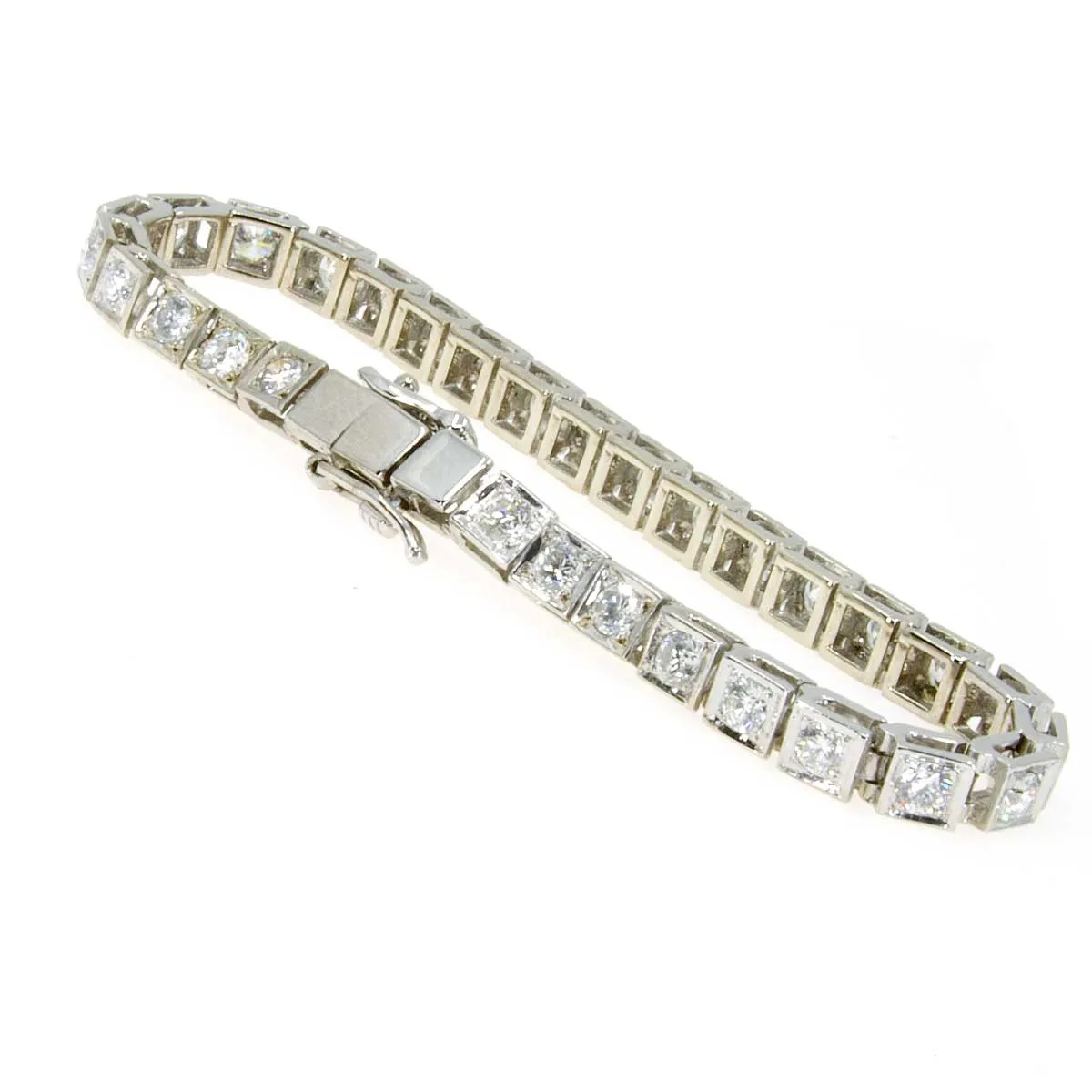 6.00ct Diamond Straight Line Bracelet