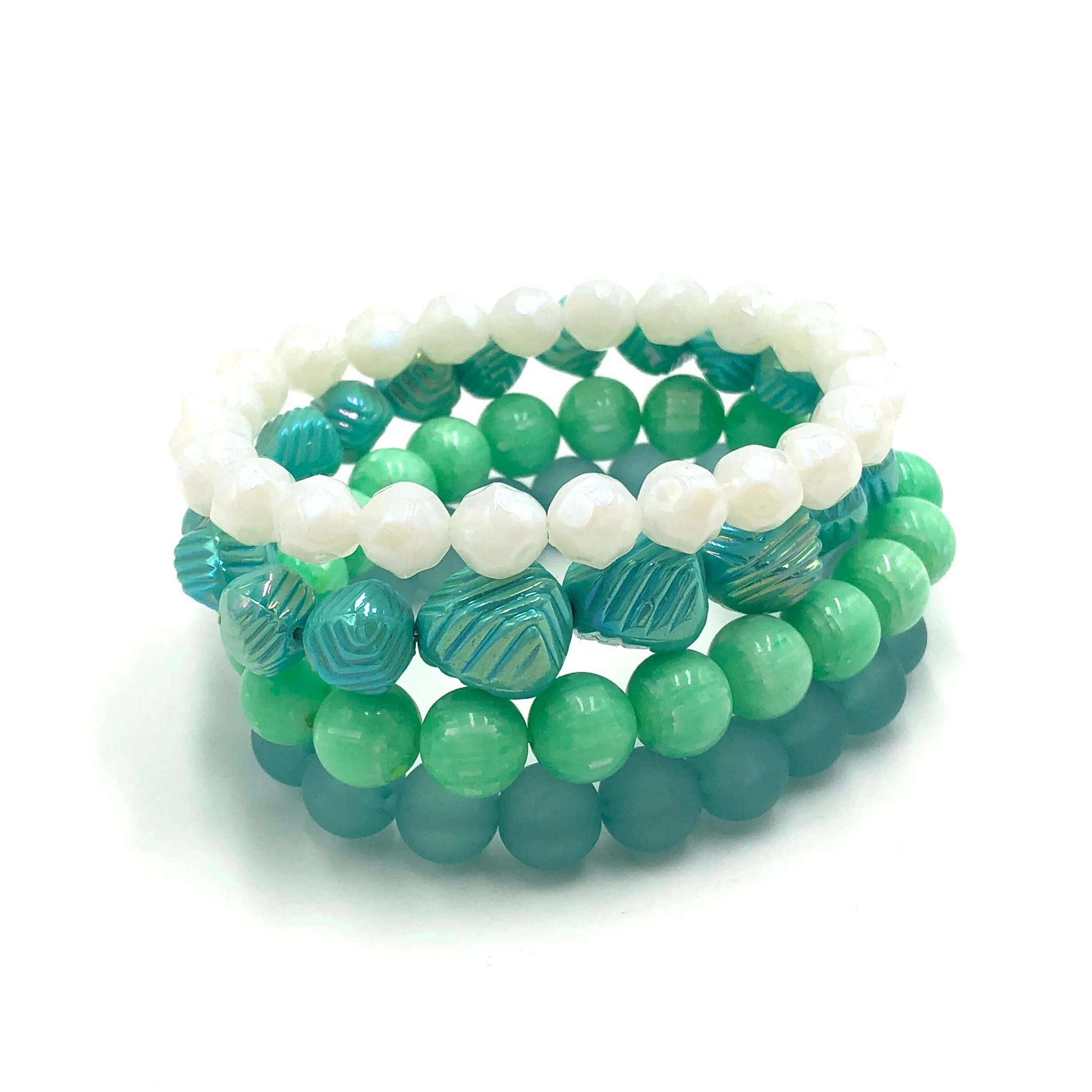 Acid Mint Stack & Stretch Bracelets Set