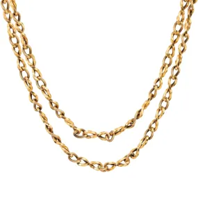 Antique 18K Yellow Gold Chain Necklace