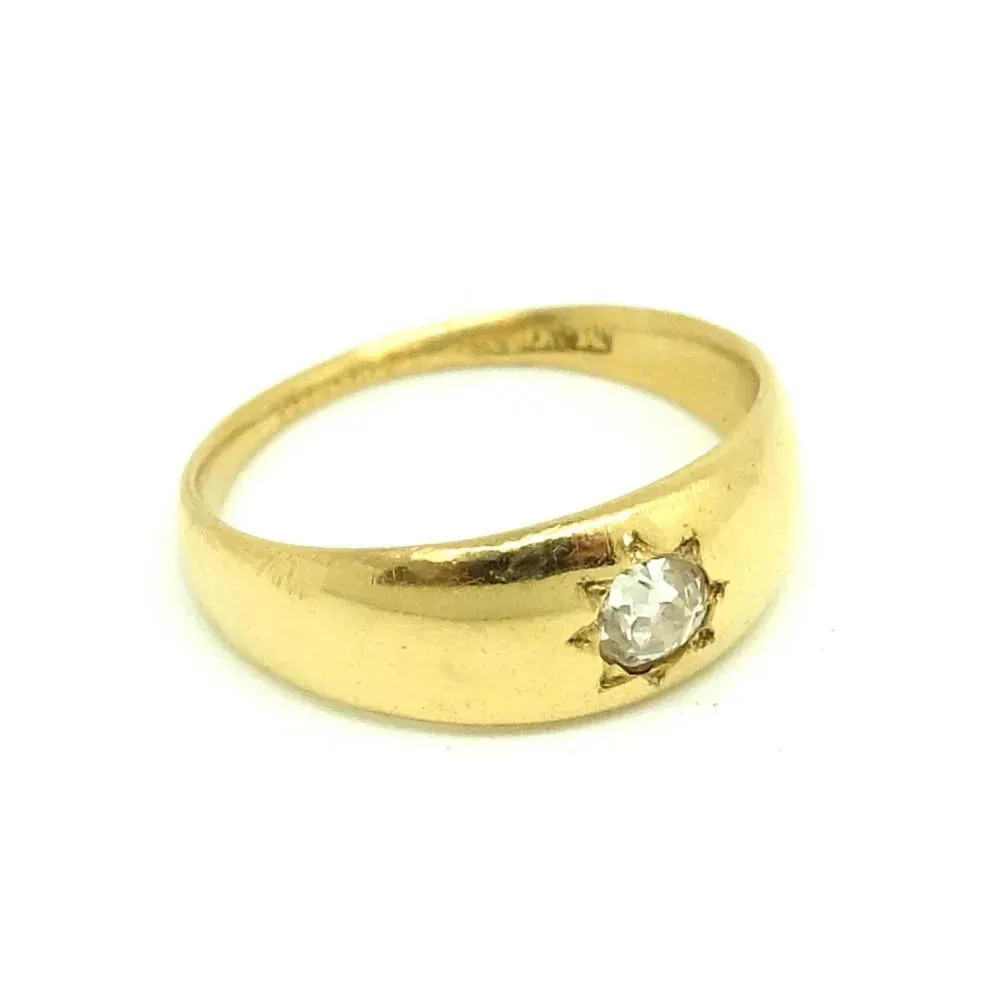 Antique Victorian Diamond 18ct Yellow Gold Ring