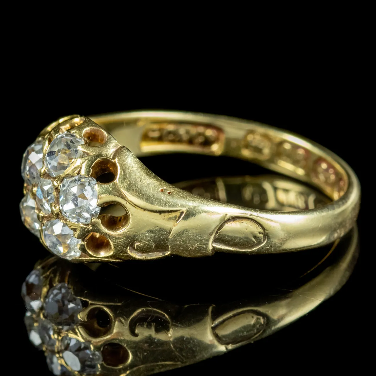 Antique Victorian Diamond Cluster Ring Dated 1859