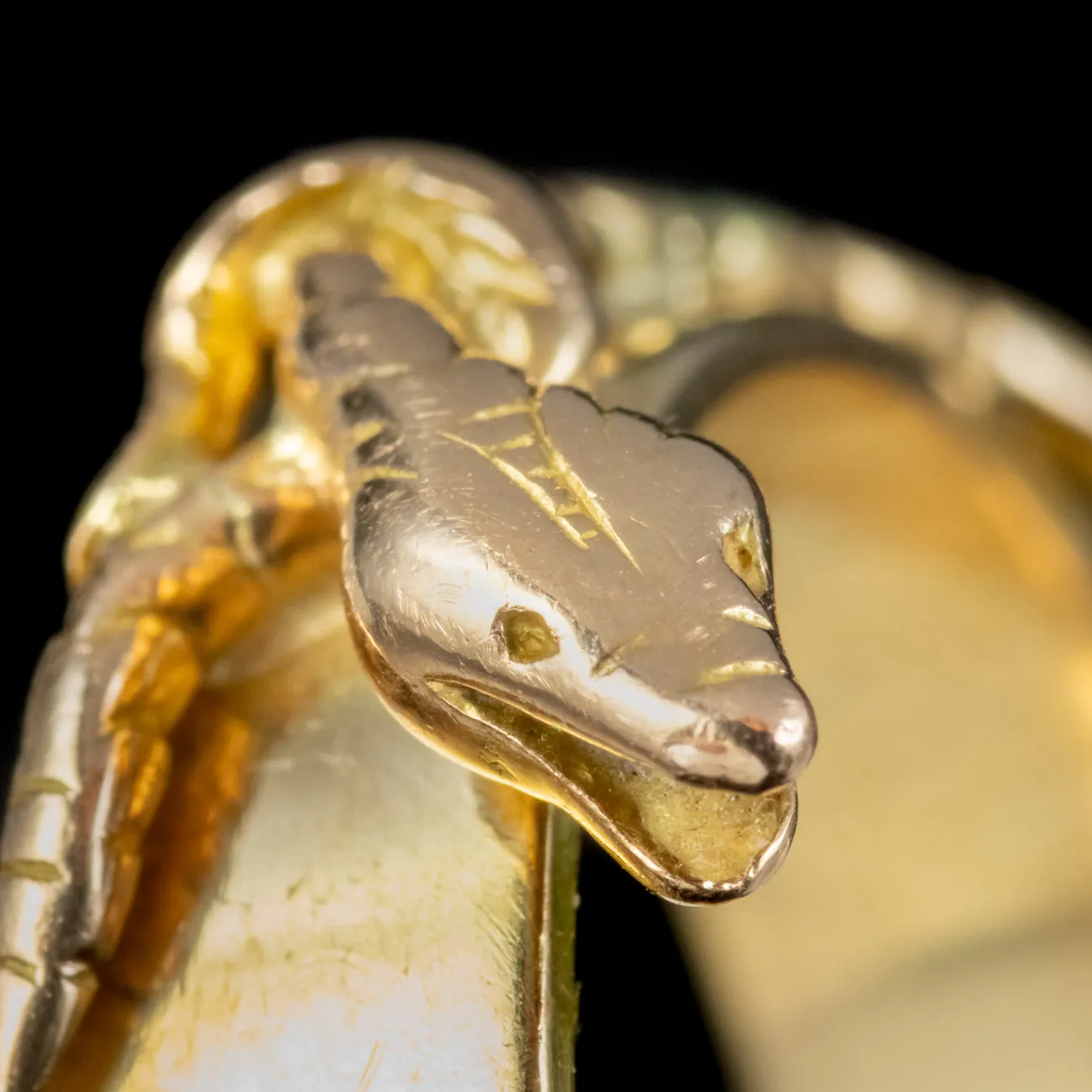 Antique Victorian French Snake Band Ring