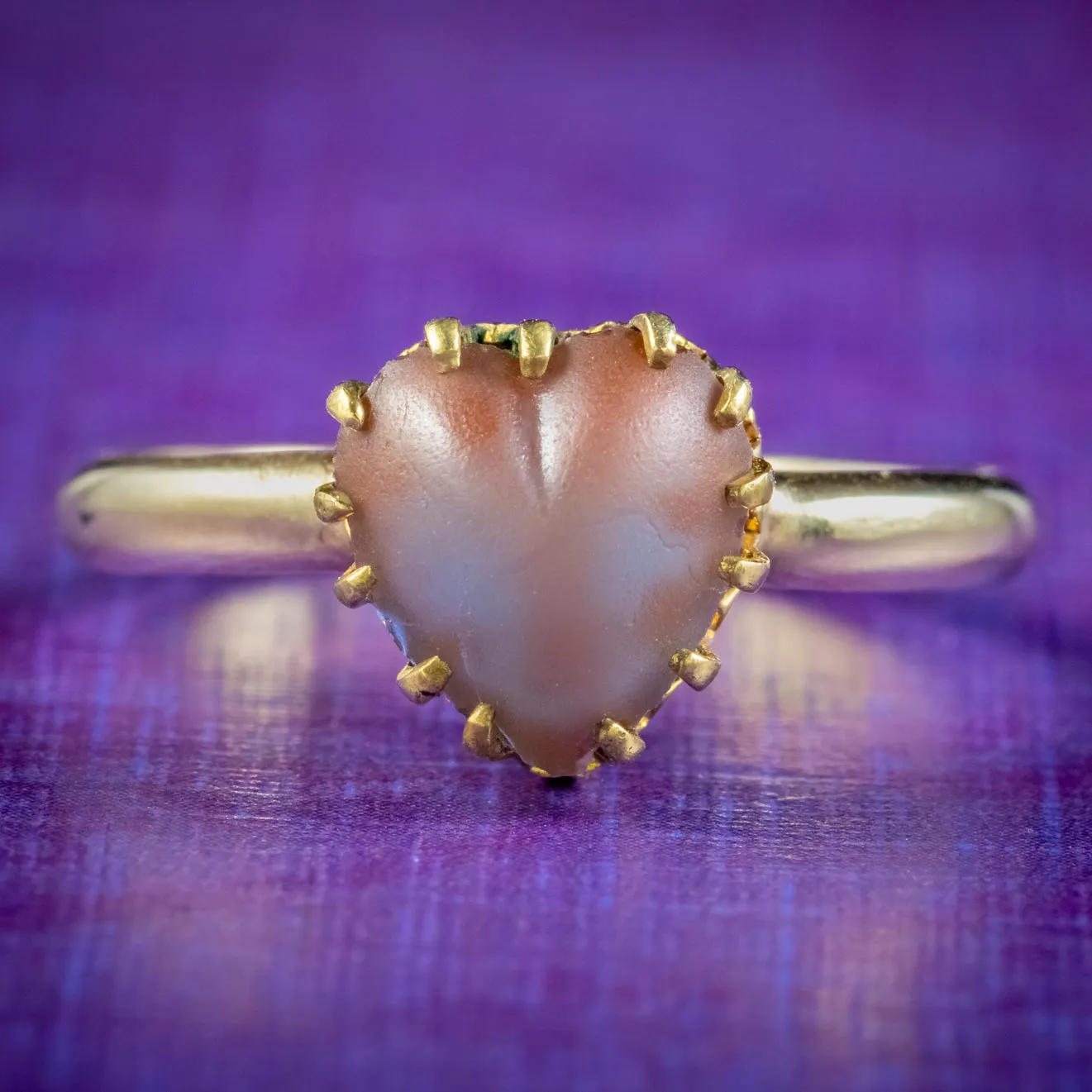 Antique Victorian Saphiret Heart Ring Circa 1880