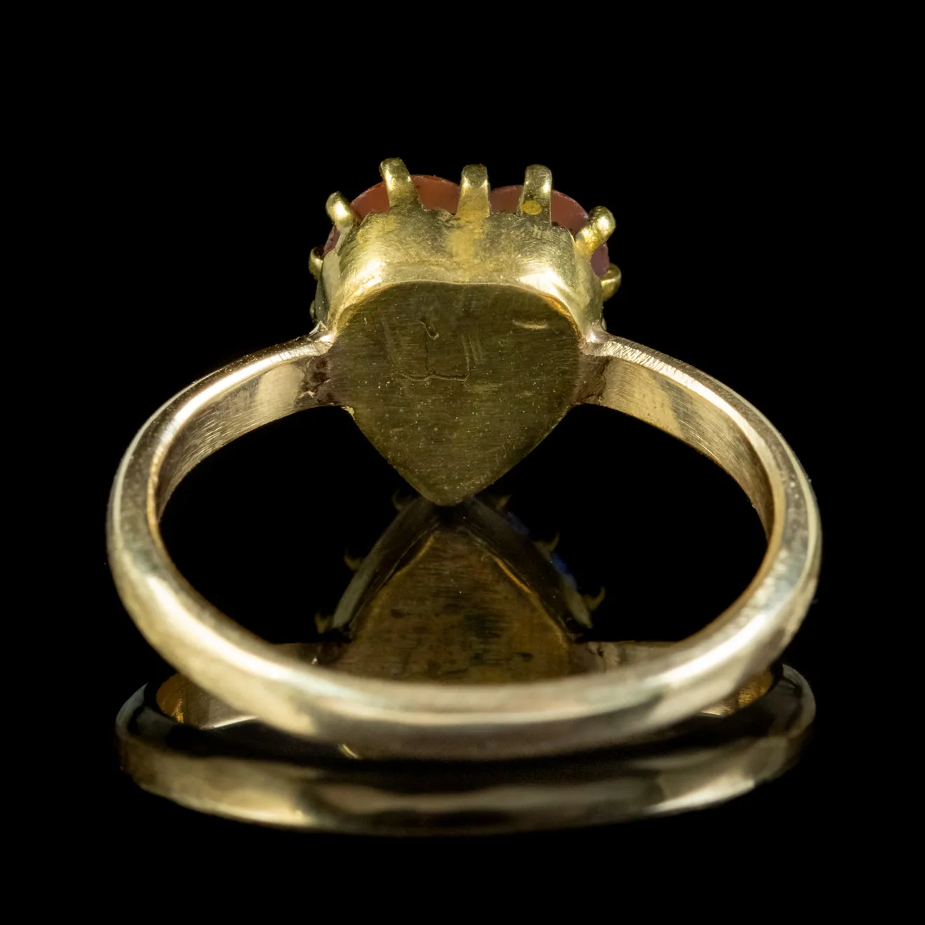 Antique Victorian Saphiret Heart Ring Circa 1880