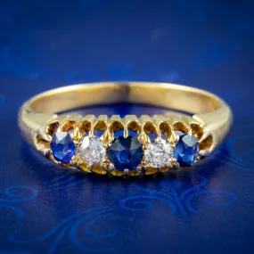 Antique Victorian Sapphire Diamond Ring