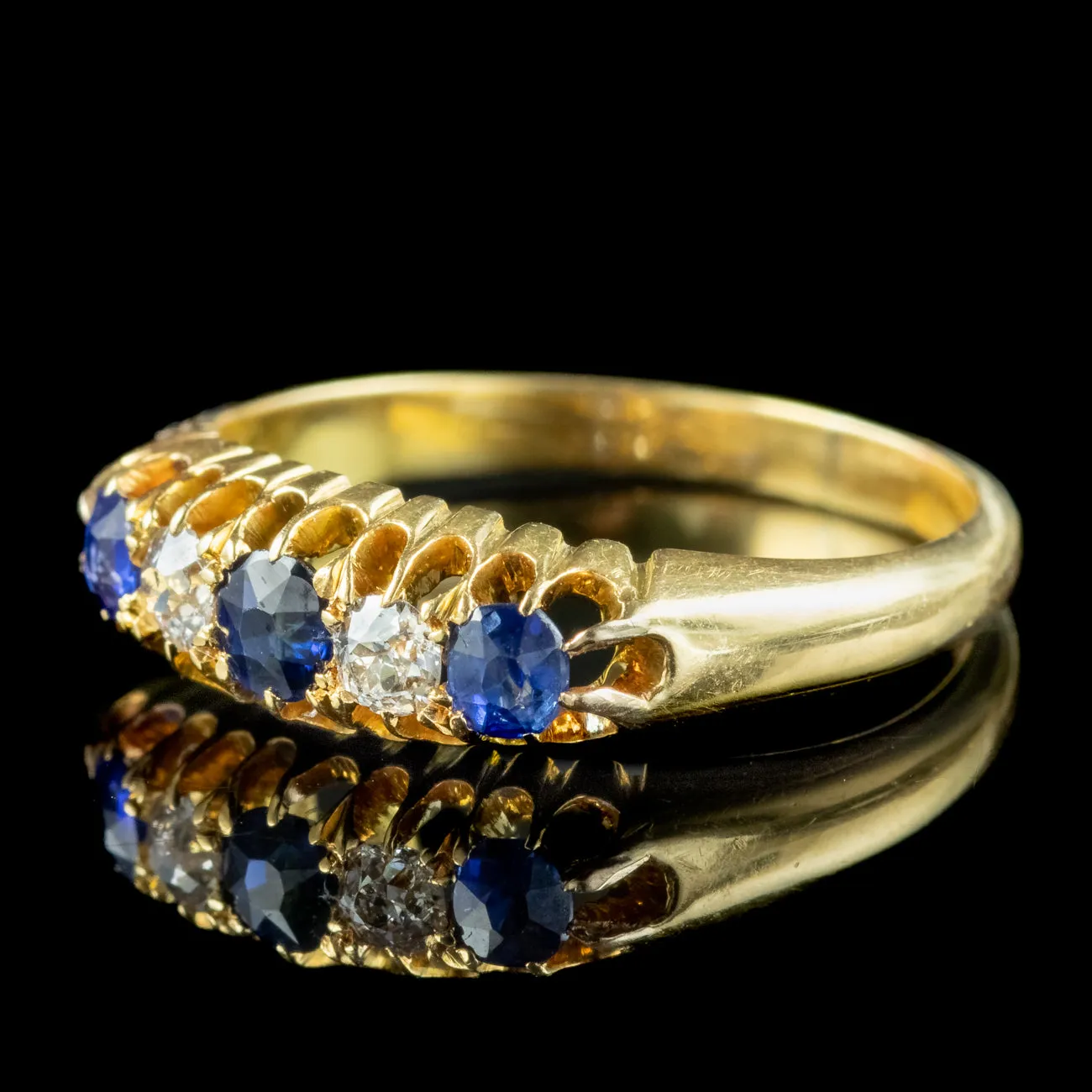 Antique Victorian Sapphire Diamond Ring