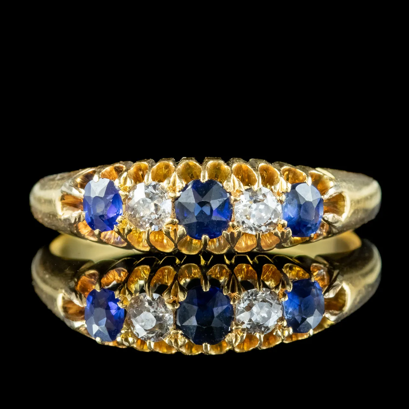 Antique Victorian Sapphire Diamond Ring