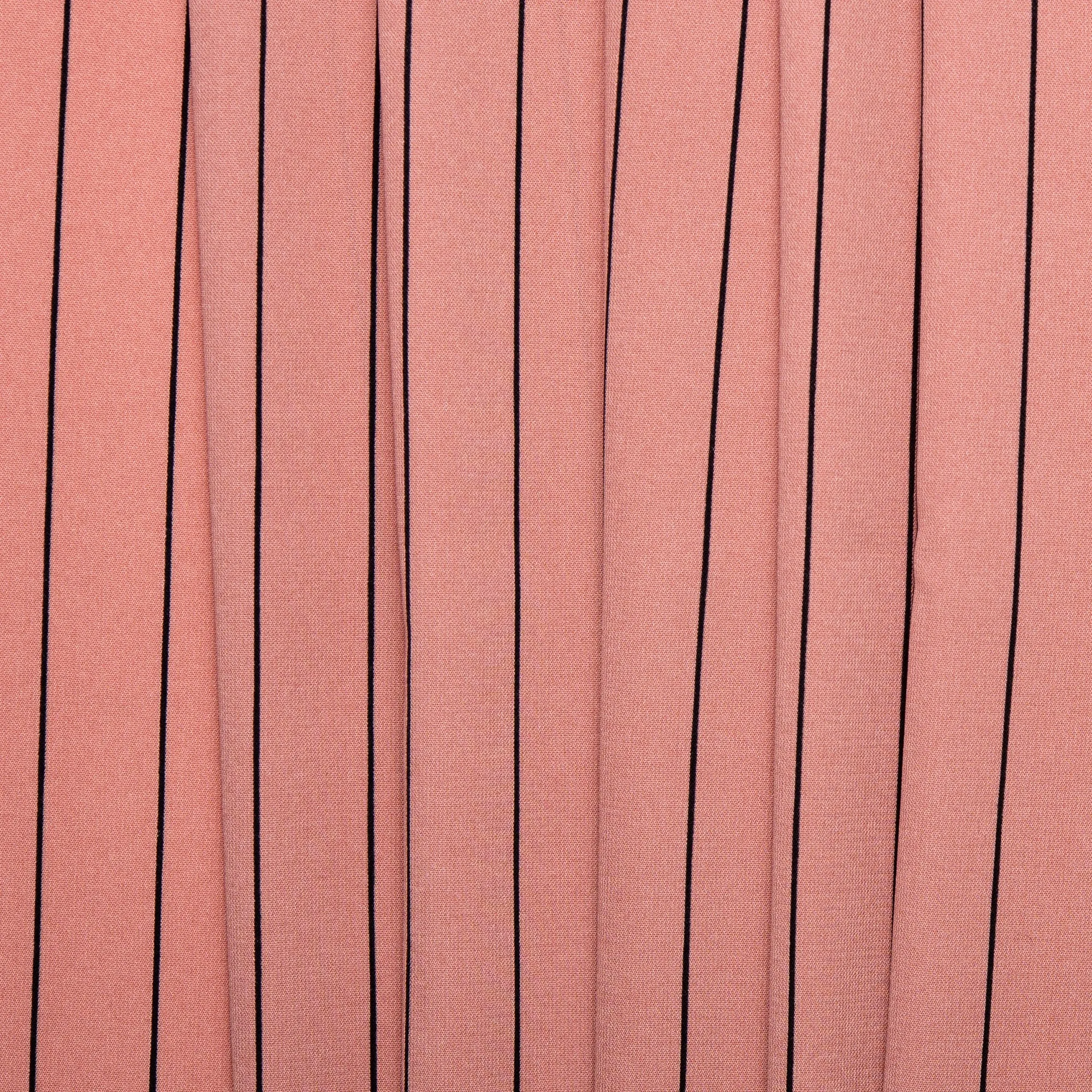 Assorted Polyester Print - Stripes - Salmon