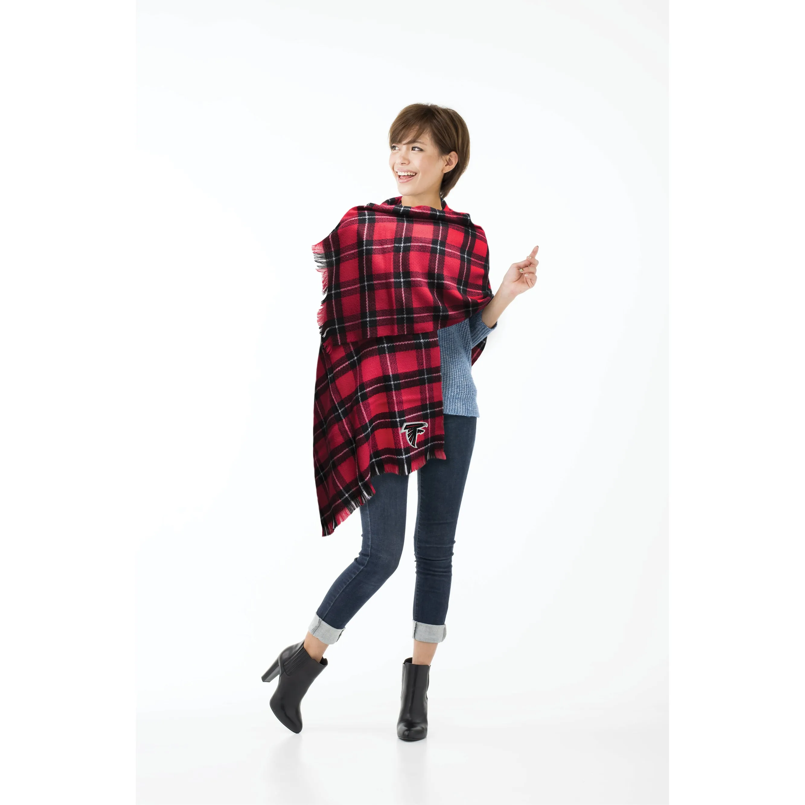 Atlanta Falcons Plaid Blanket Scarf