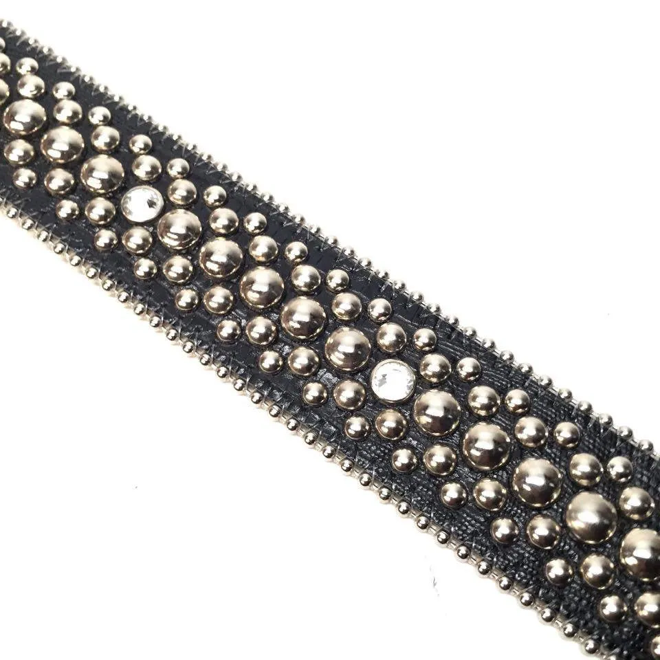 b.b. Simon Black Lizard Crystal Belt