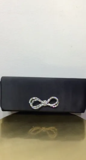 Bow Satin Clutch