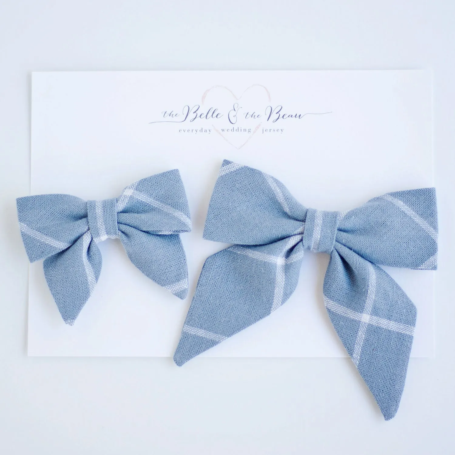 Boy's Pocket Square / Chambray Linen Window Pane