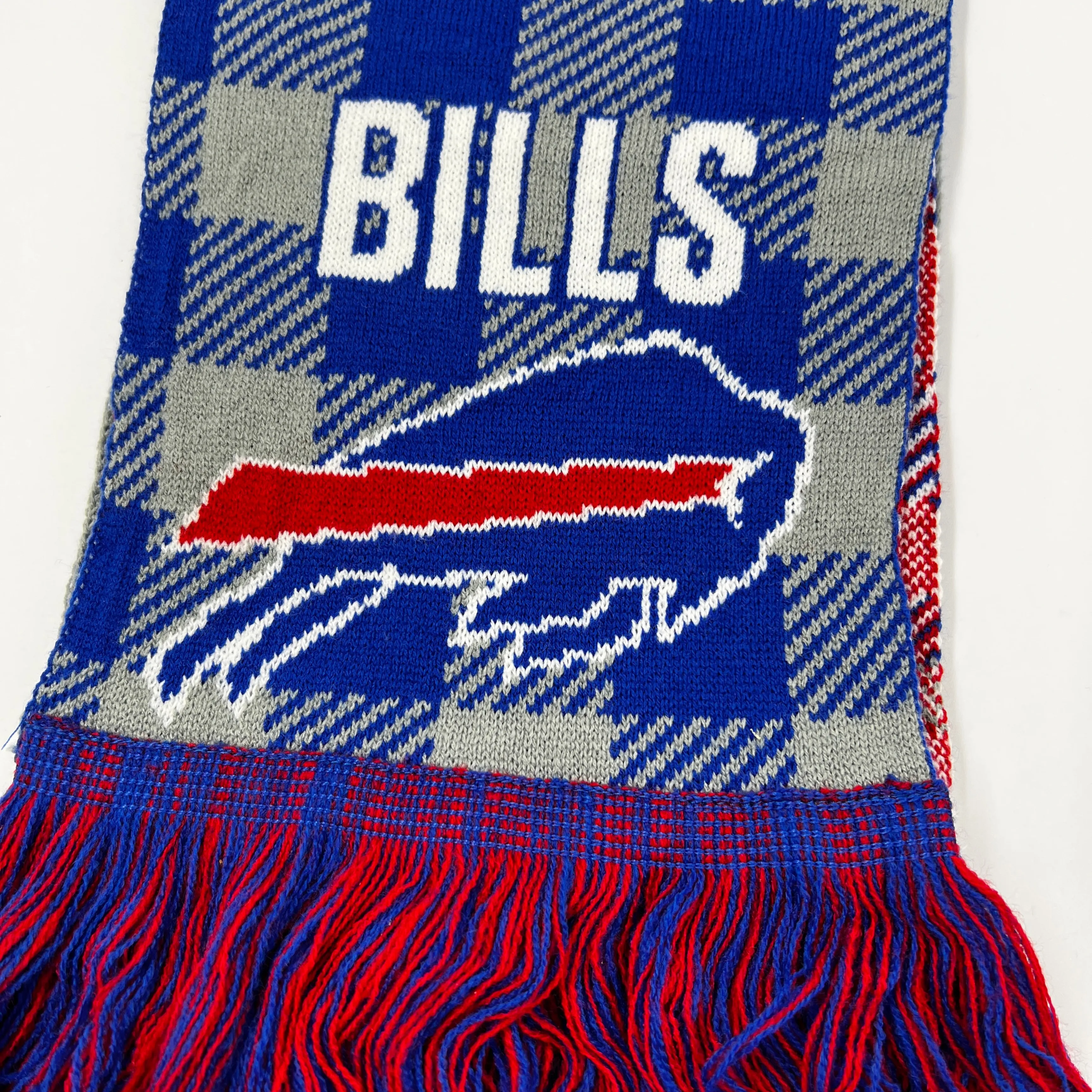 Buffalo Bills Double Sided Plaid Scarf