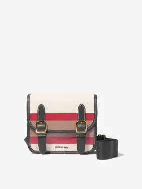 Burberry Girls Jayde Stripe Satchel In Ivory