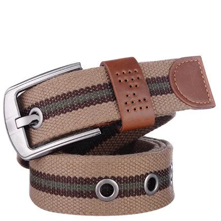 Canvas pin buckle belt unisex military belt Army tactical fashion belt mens top quality men strap