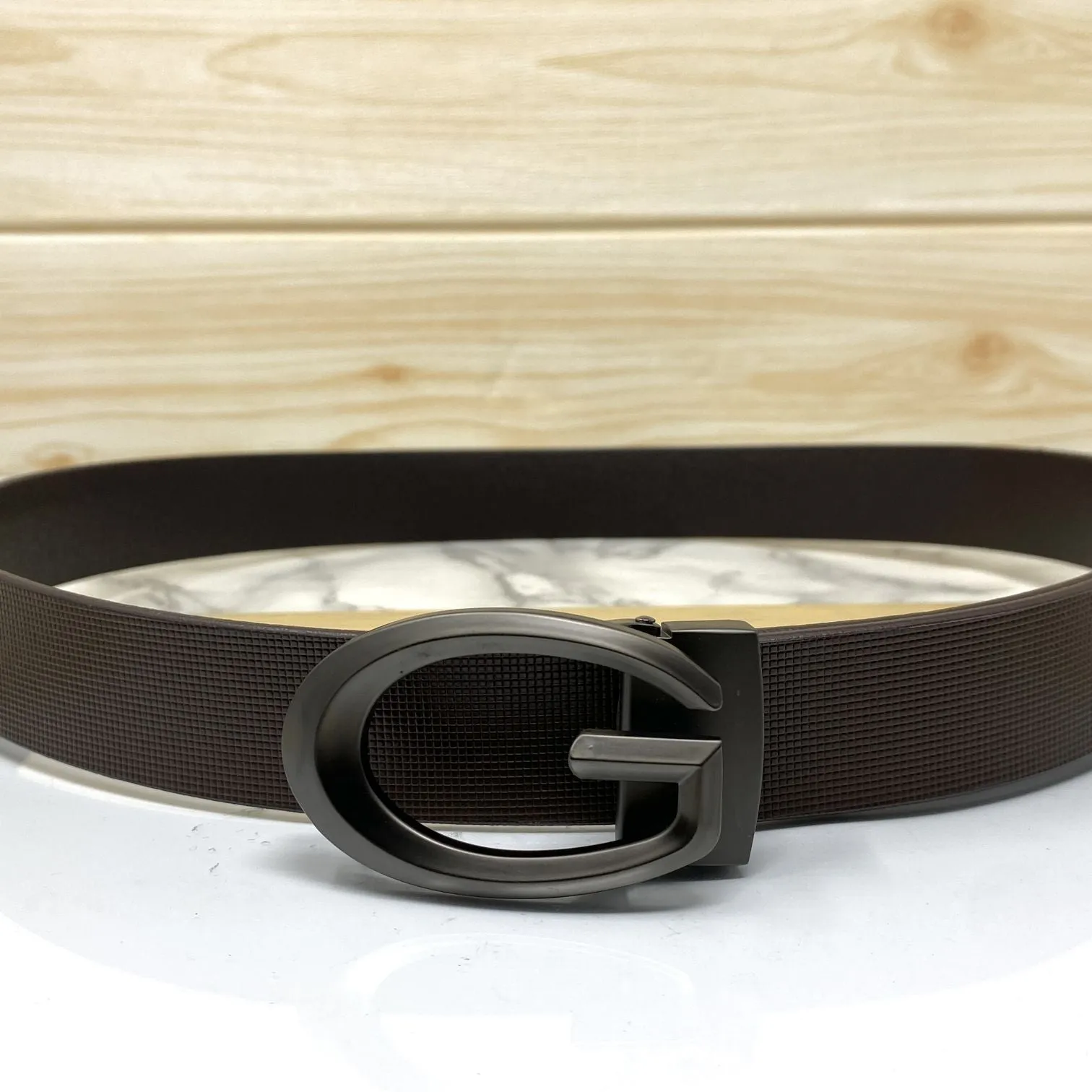 Classic G-Pattern Formal and Casual Leather Strap Belt -JonasParamount