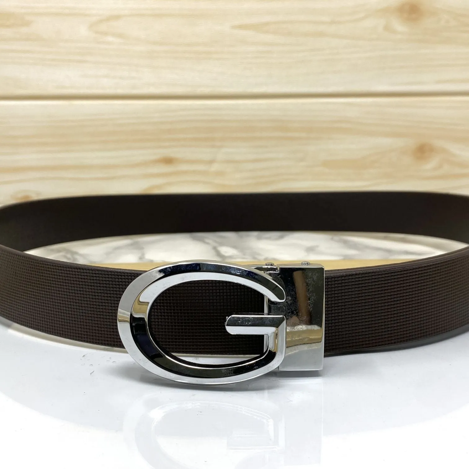 Classic G-Pattern Formal and Casual Leather Strap Belt -JonasParamount