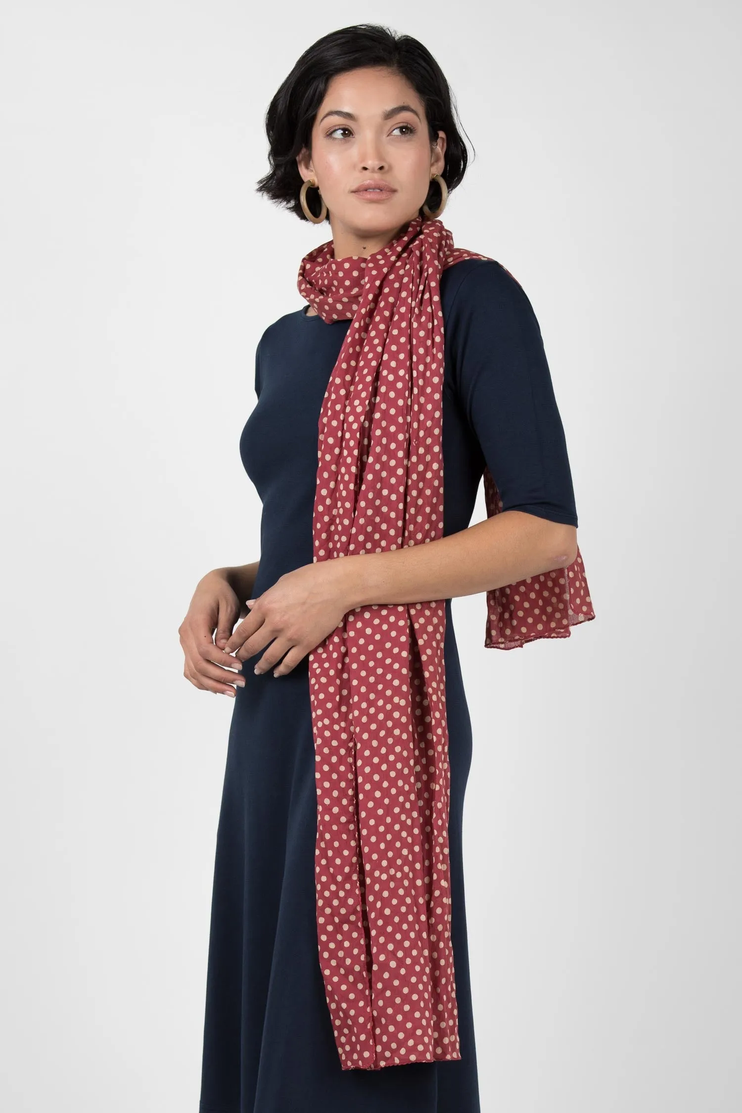 Dabu Dot Block Print Scarf