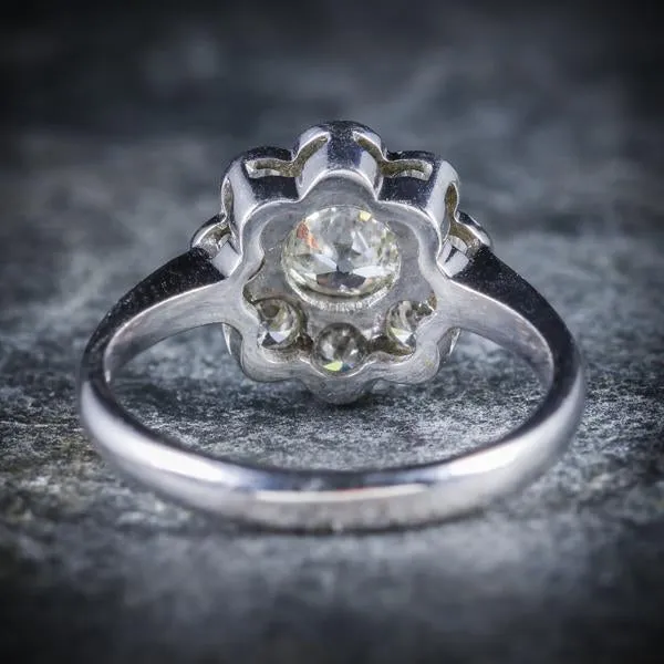 Diamond Cluster Ring 1.80Ct Of Diamond 18Ct White Gold