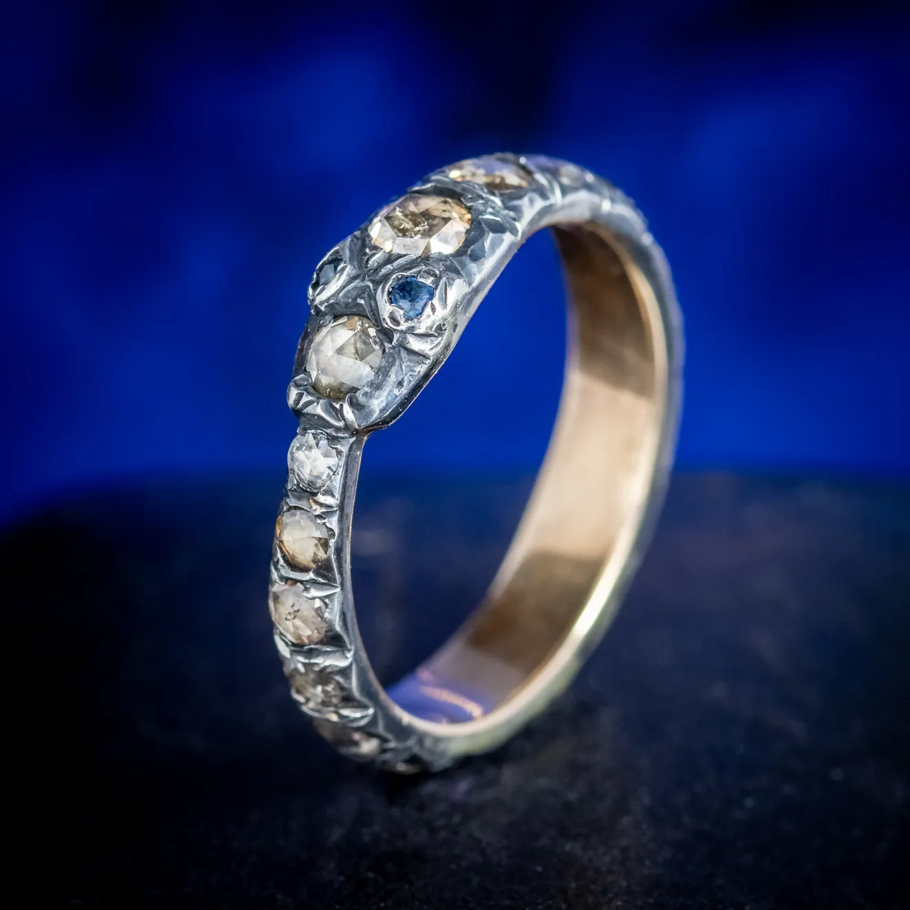 Diamond Snake Eternity Ring 18ct Gold Silver 2ct Of Diamond Sapphire Eyes