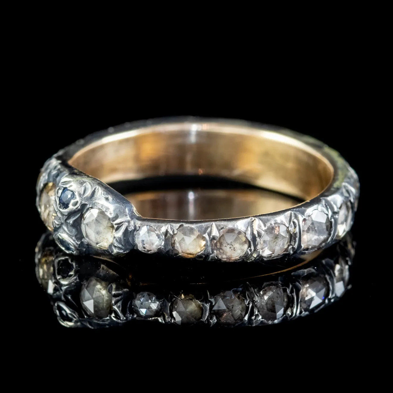 Diamond Snake Eternity Ring 18ct Gold Silver 2ct Of Diamond Sapphire Eyes