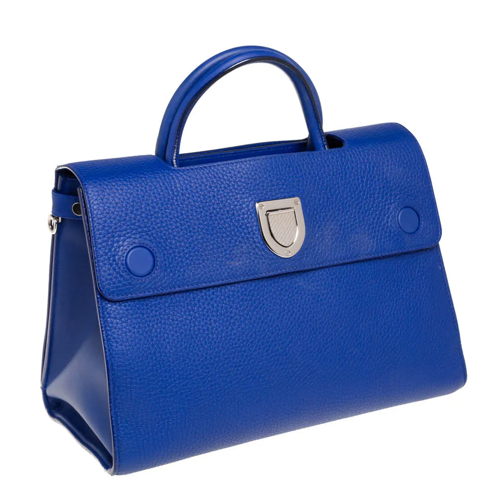 DIOR Blue Pebbled Leather Medium ever Tote