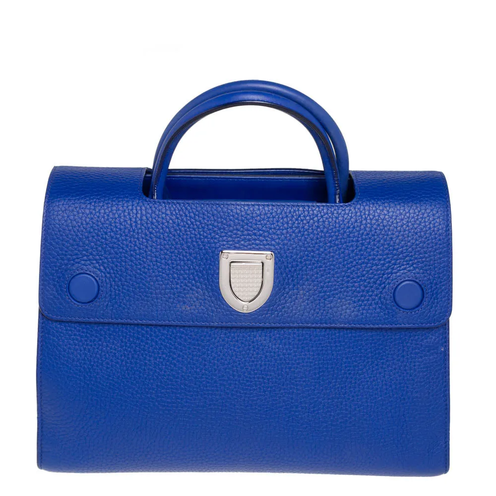 DIOR Blue Pebbled Leather Medium ever Tote