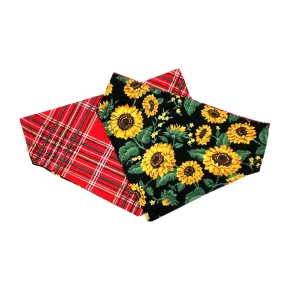 Dog Scarf - Sunflower/Plaid