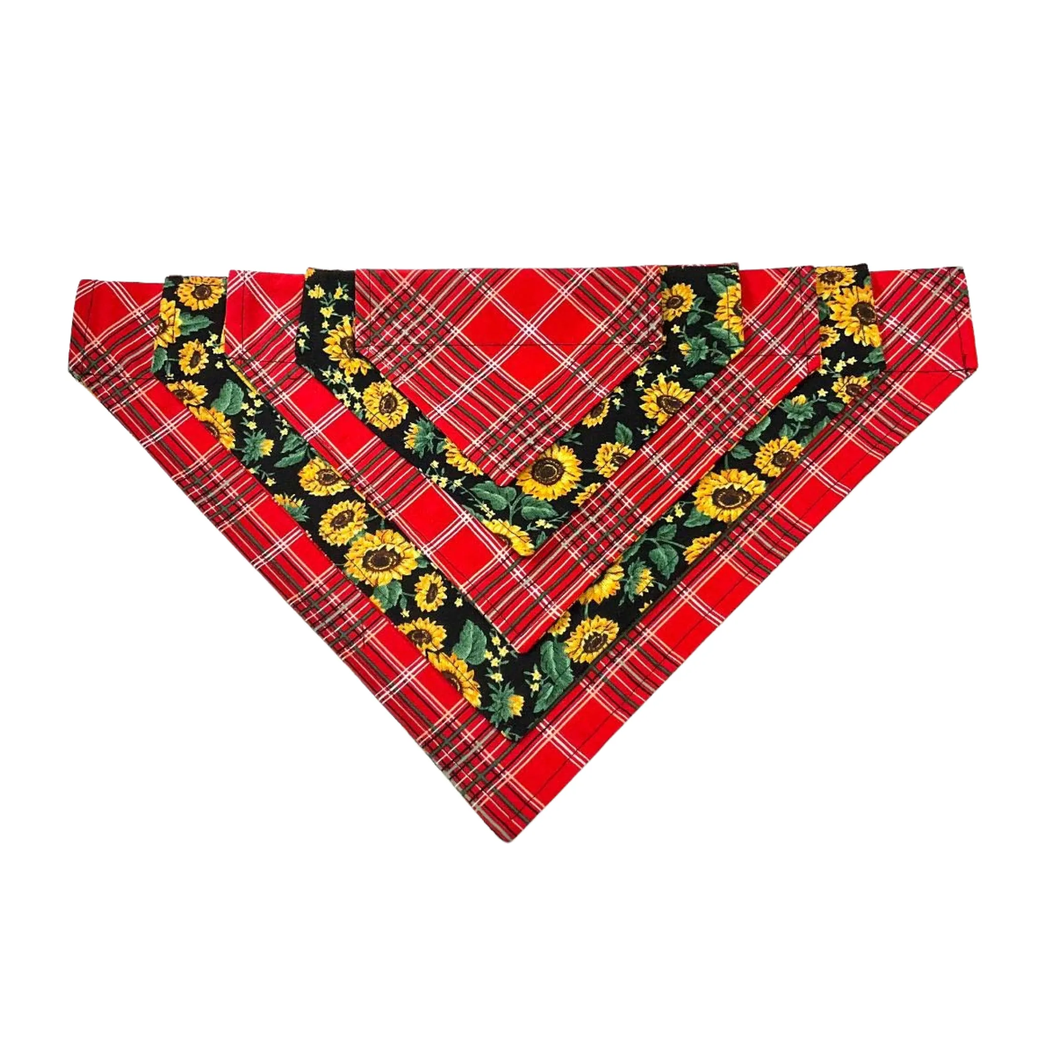 Dog Scarf - Sunflower/Plaid