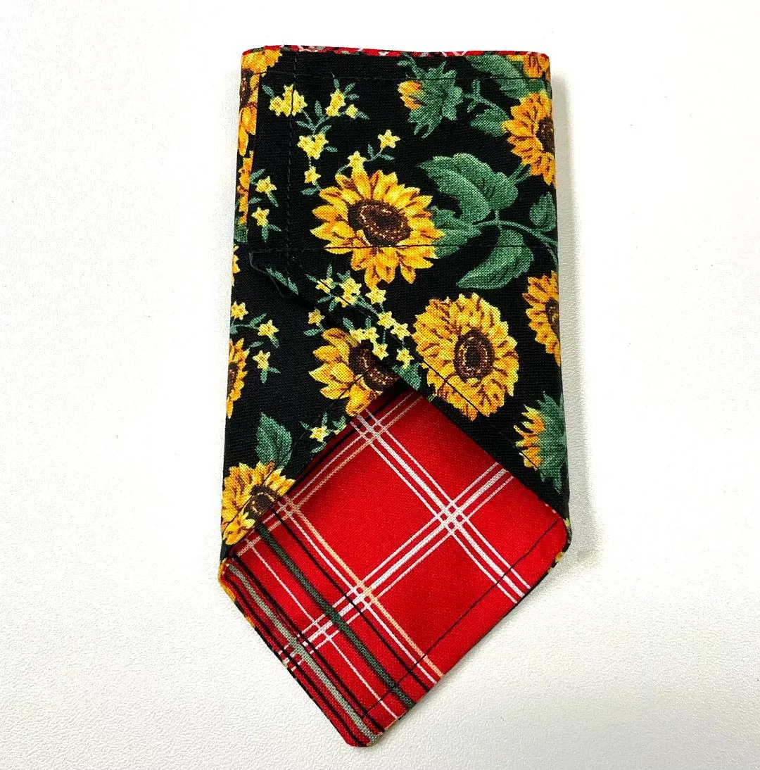 Dog Scarf - Sunflower/Plaid