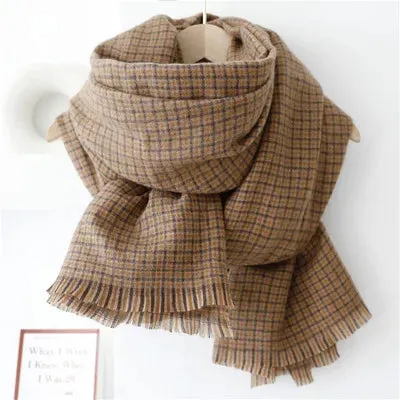 Double Sided Plaid Scarf