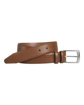 Feathered Edge Belt In Tan Cognac