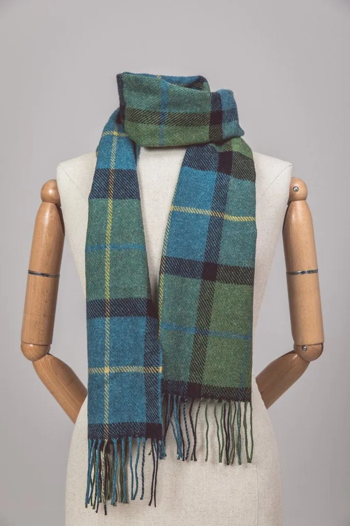 Foxford Lambswool Scarf - Cormullen Green Plaid - Ireland