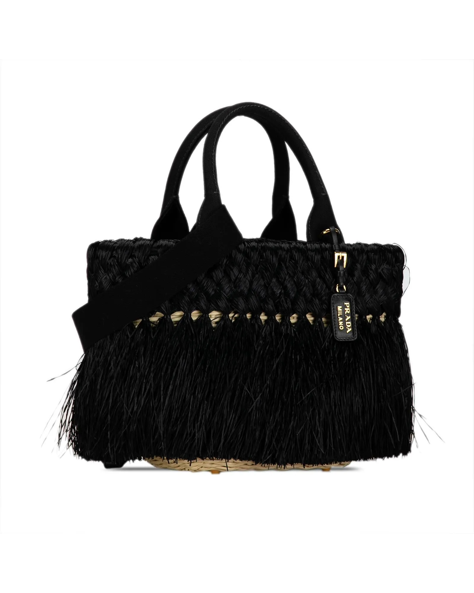 Fringed Raffia Satchel