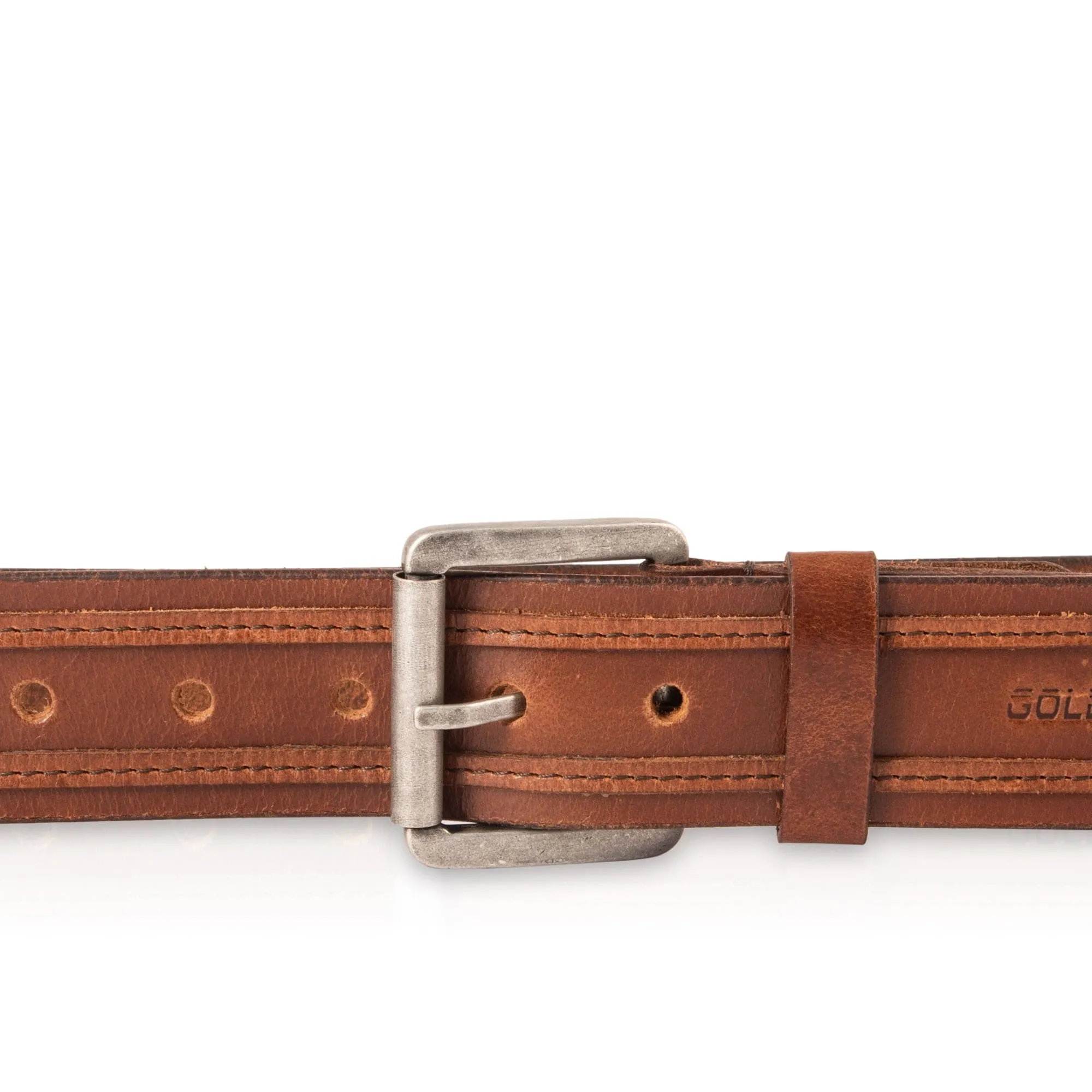 GR GOLDEN RIDERS STRIPO TAN Premium Leather Mens Belt TAN,Size- (Regular) 32 to 37