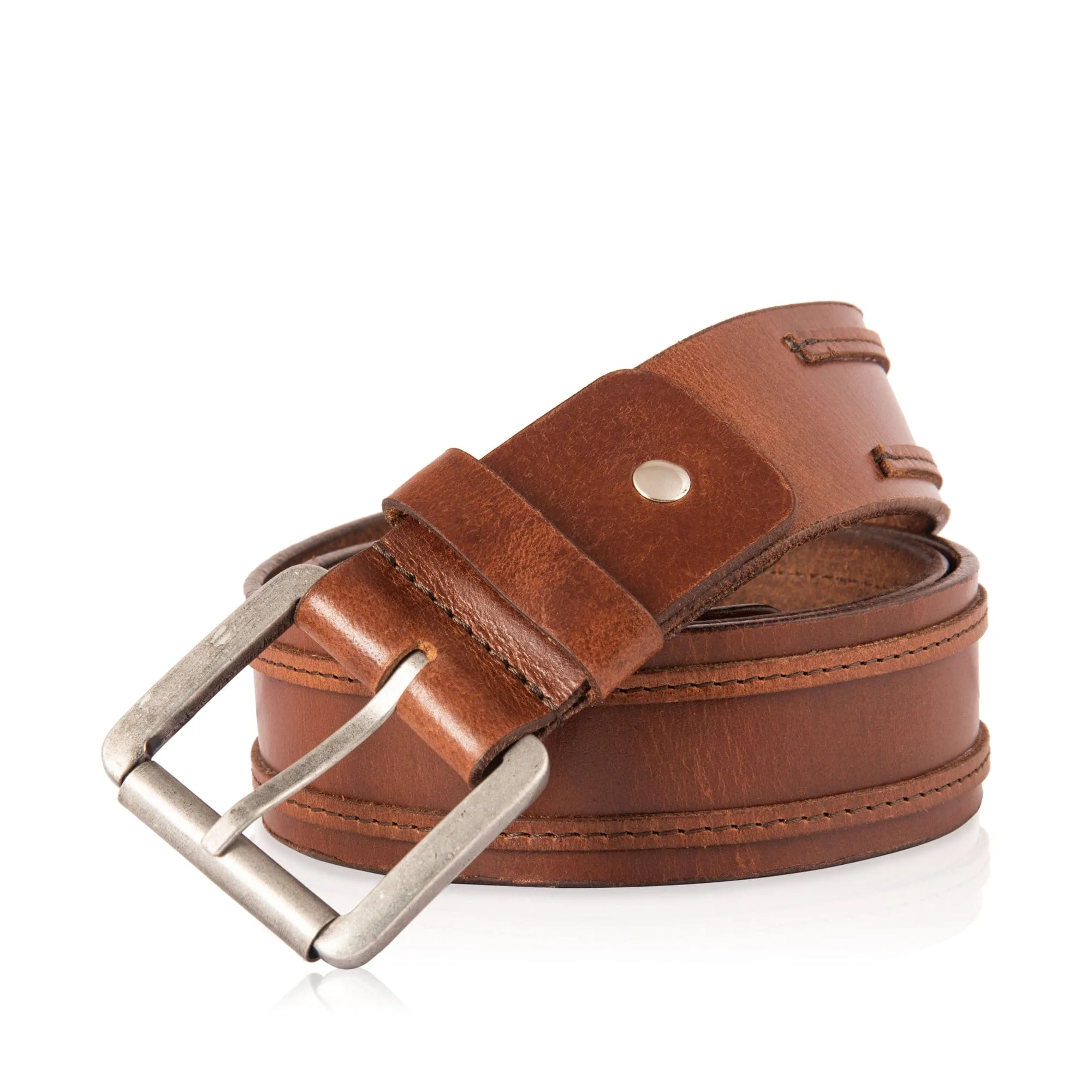 GR GOLDEN RIDERS STRIPO TAN Premium Leather Mens Belt TAN,Size- (Regular) 32 to 37