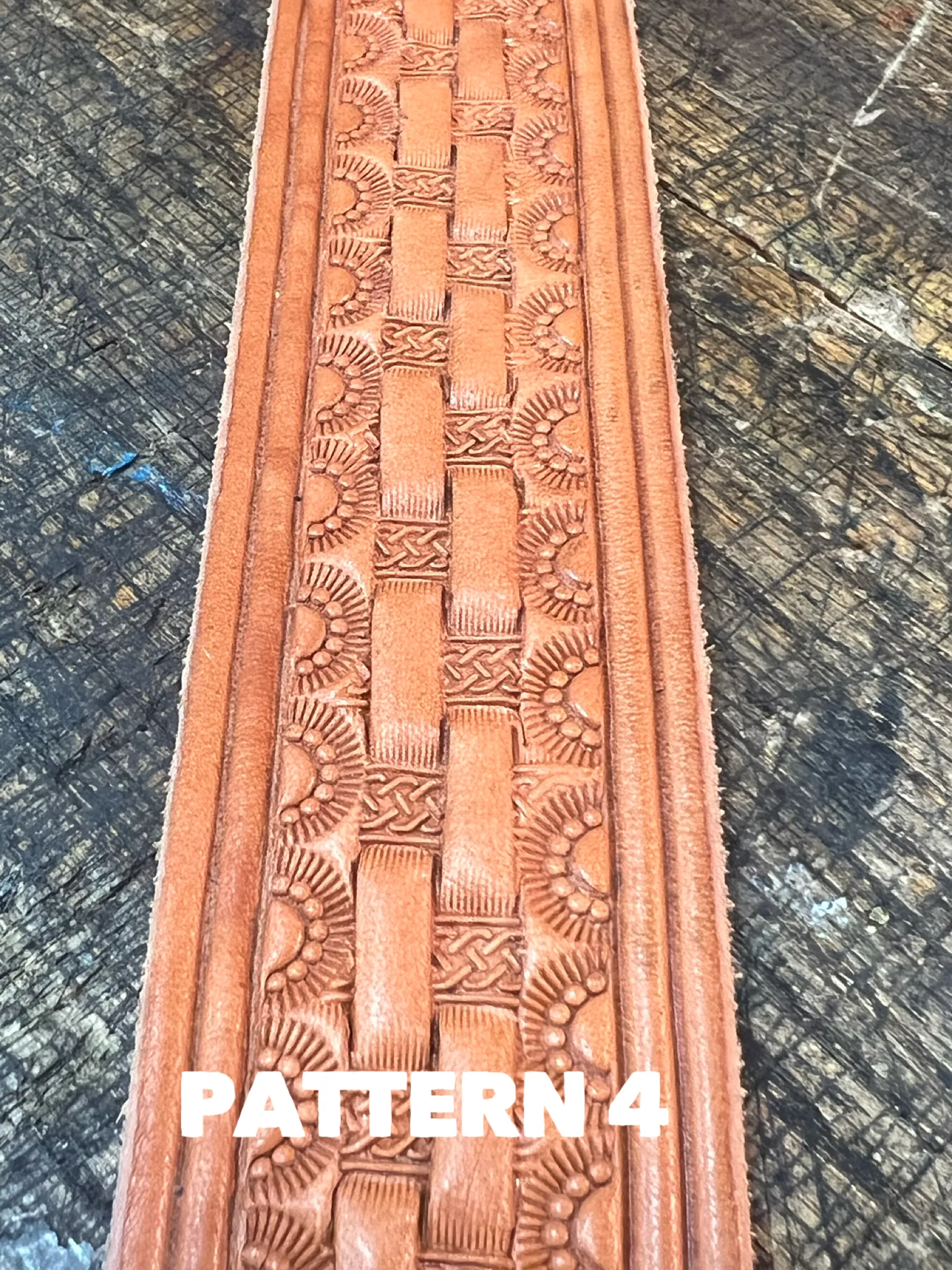 Handmade Custom Tooled & Stamped Belt