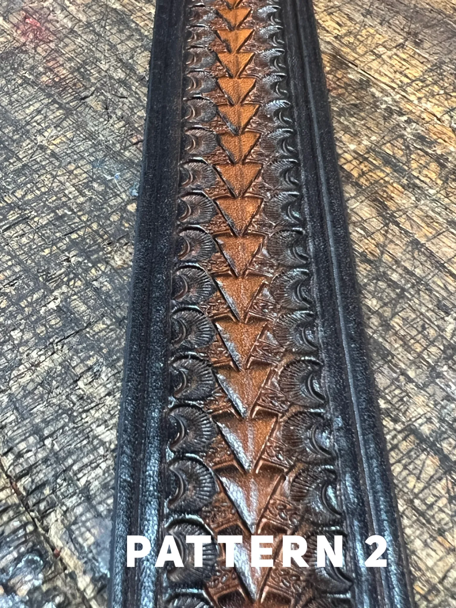 Handmade Custom Tooled & Stamped Belt