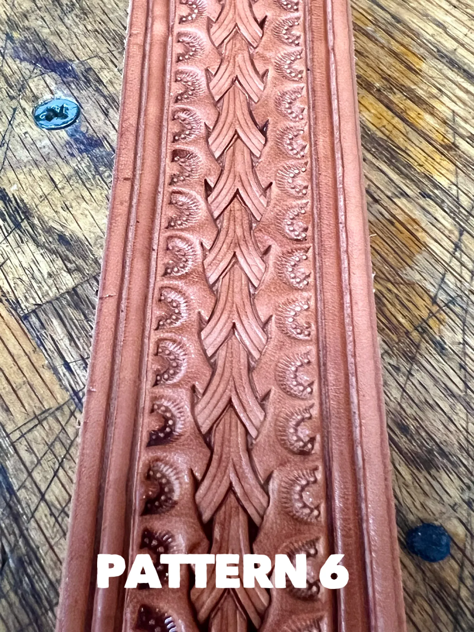 Handmade Custom Tooled & Stamped Belt