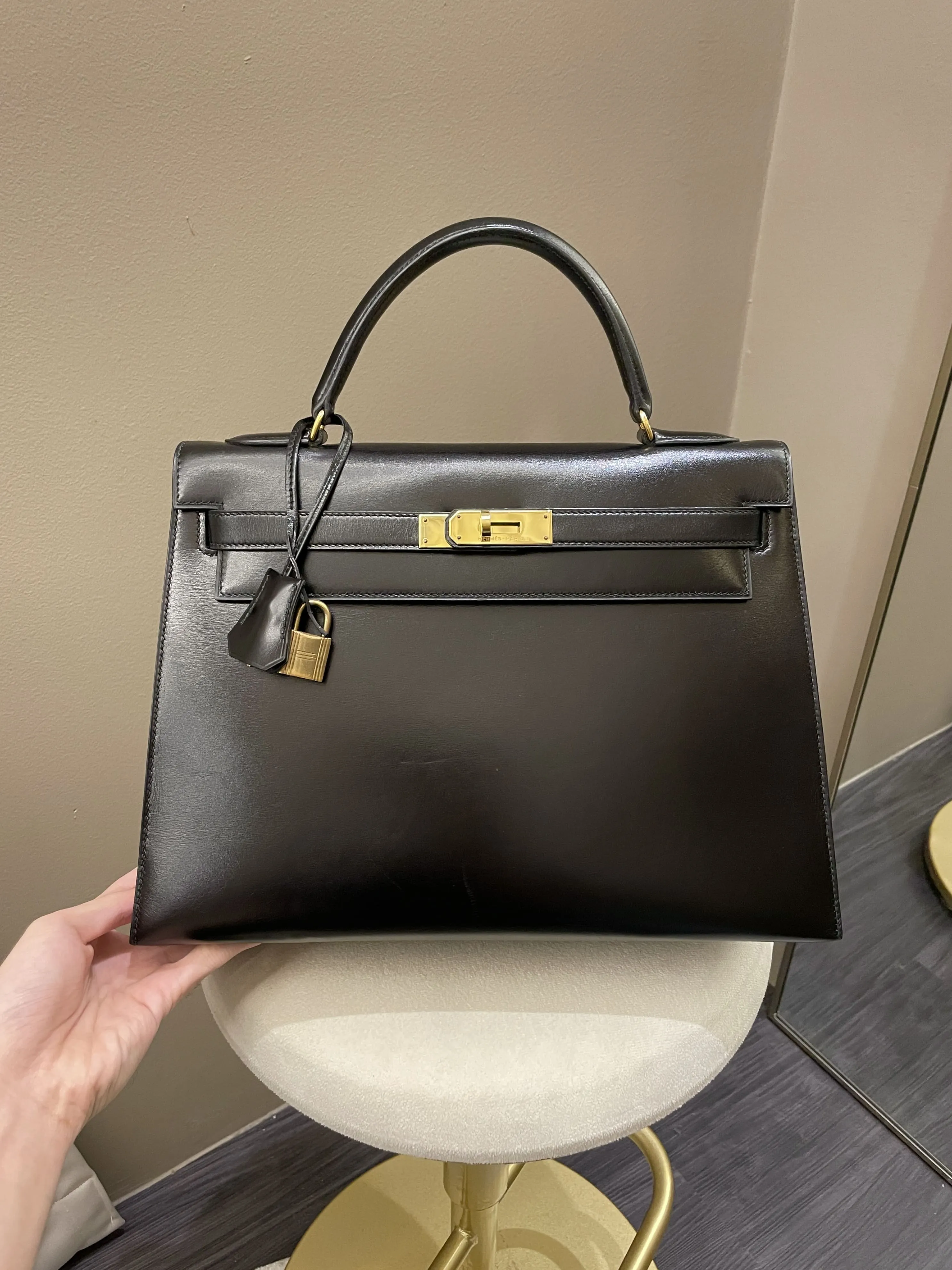 Hermes Kelly Sellier 32 Black Box