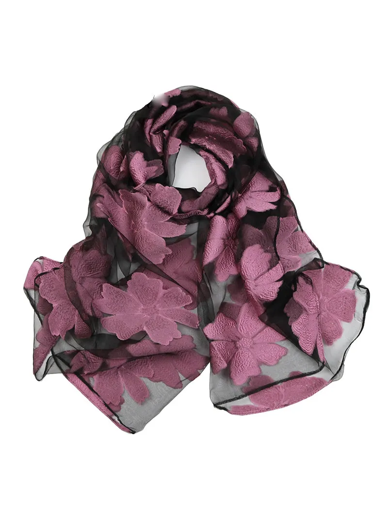 High-Quality Organza Lady Elegant Hijab Wraps