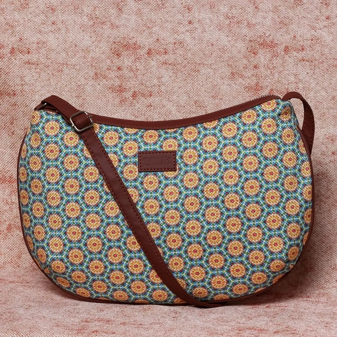 HoneyComb Summer Structured Shoulder Bag