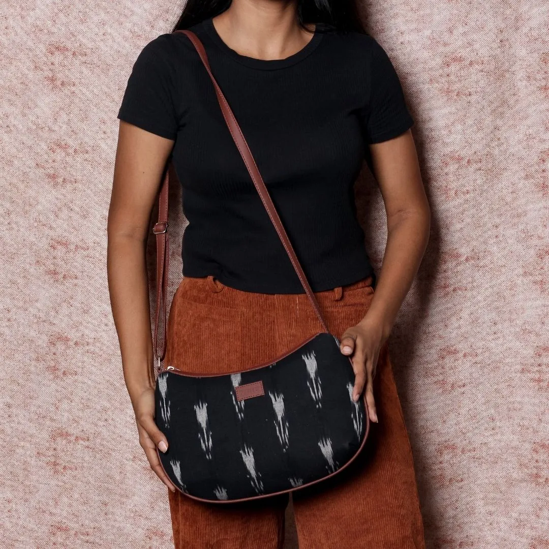 Ikat Arrow Structured Shoulder Bag