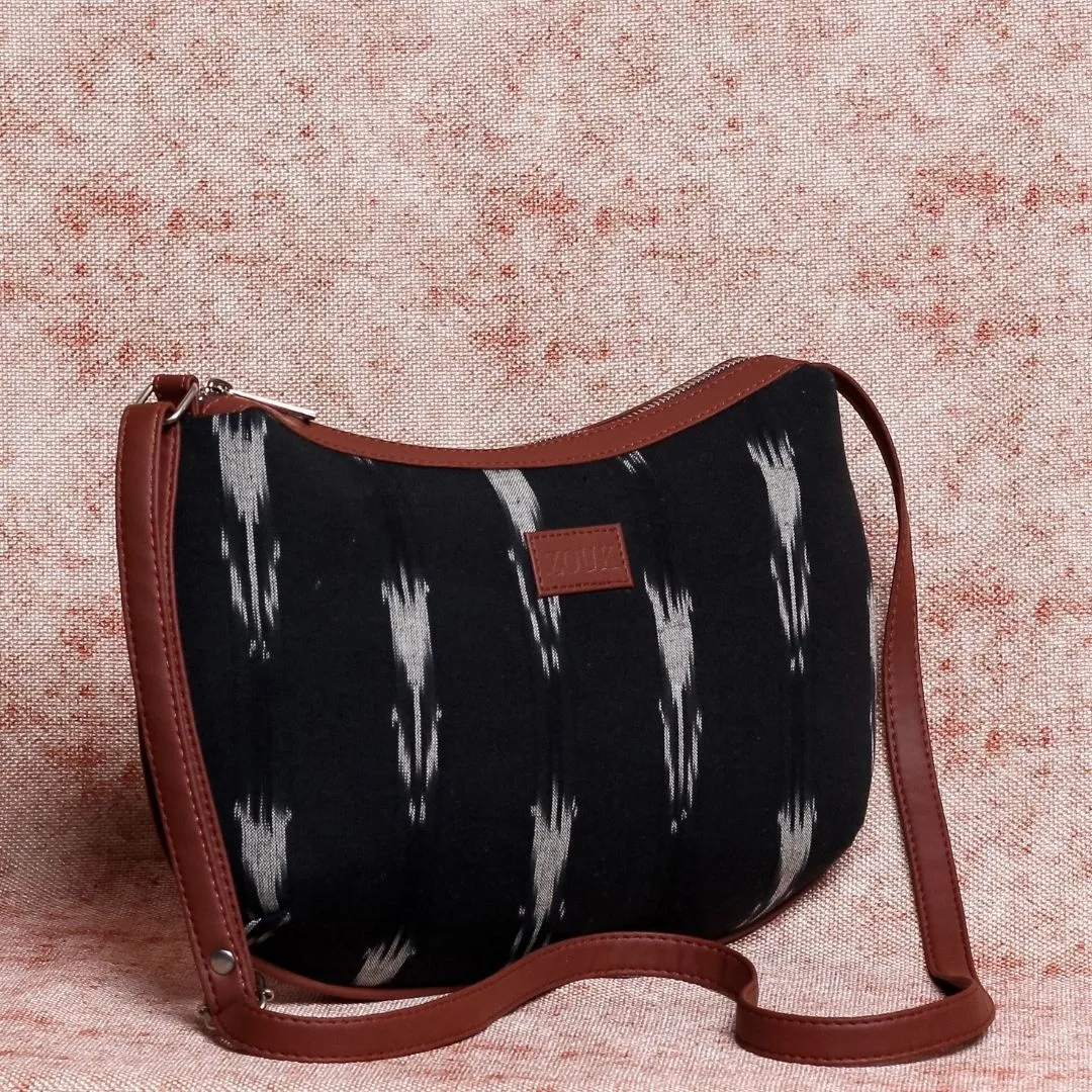 Ikat Arrow Structured Shoulder Bag