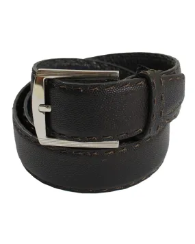 Kiton Belt Brown Grain Leather Men Belt 90/ 36