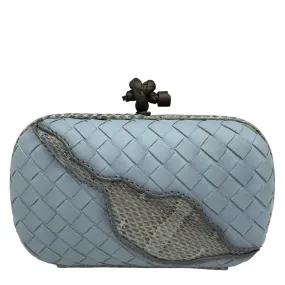 Knot Clutch 16.5x10x2cm Ciel Clutch in Nappa, snakeskin, Brunito hardware