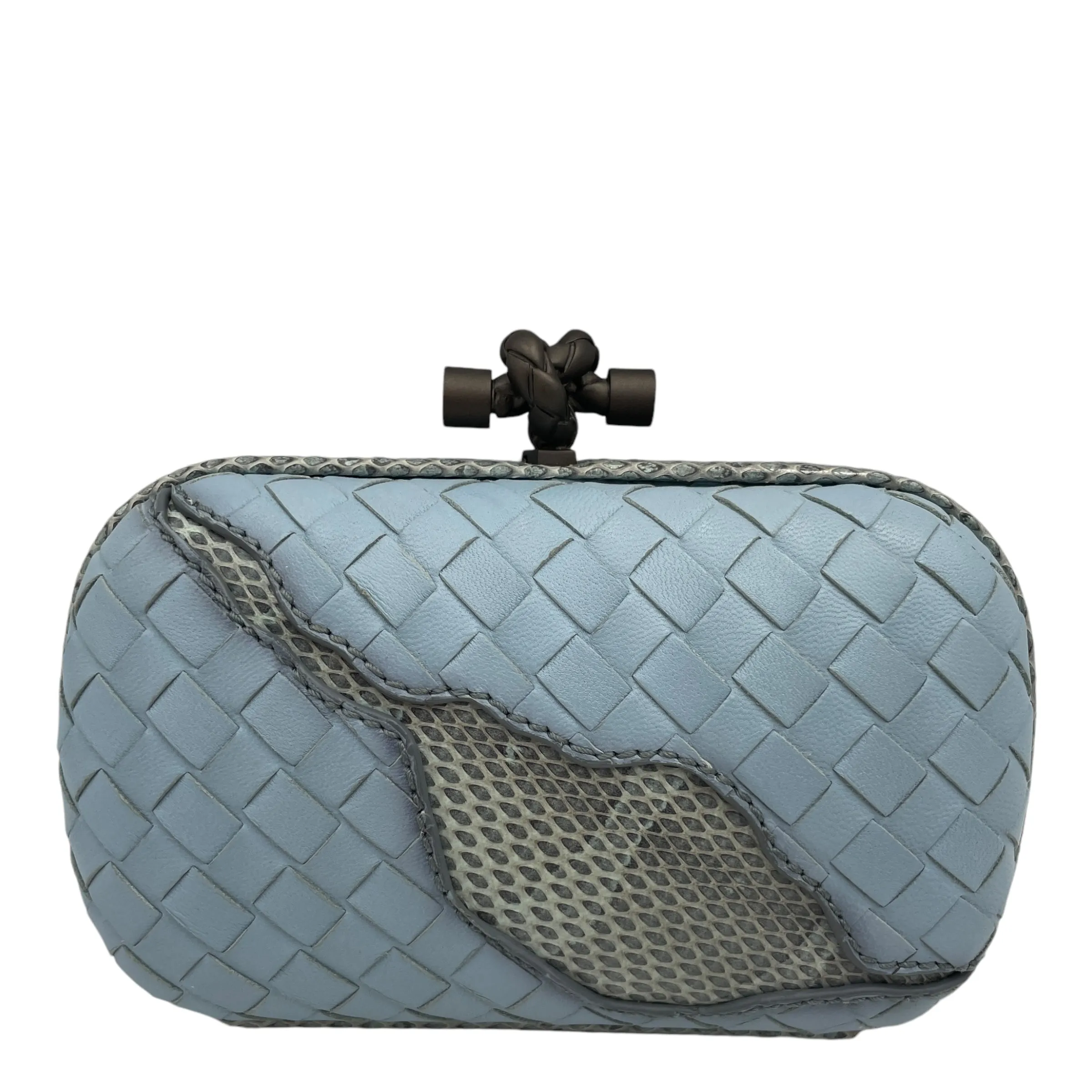 Knot Clutch 16.5x10x2cm Ciel Clutch in Nappa, snakeskin, Brunito hardware