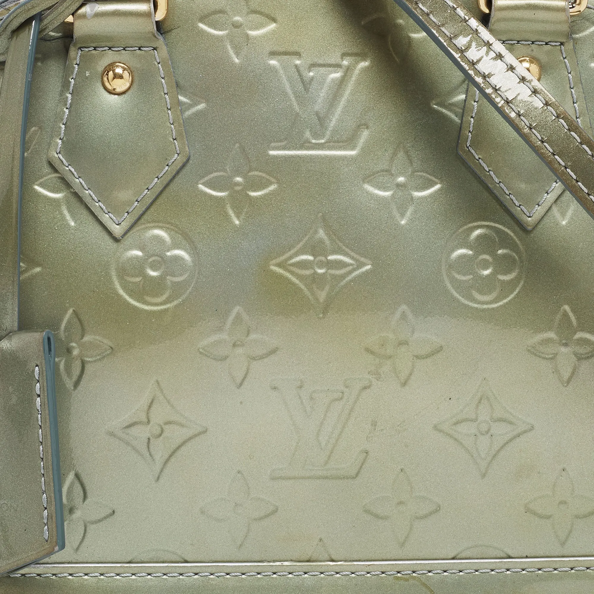 Louis Vuitton Green Monogram Vernis Alma BB Bag