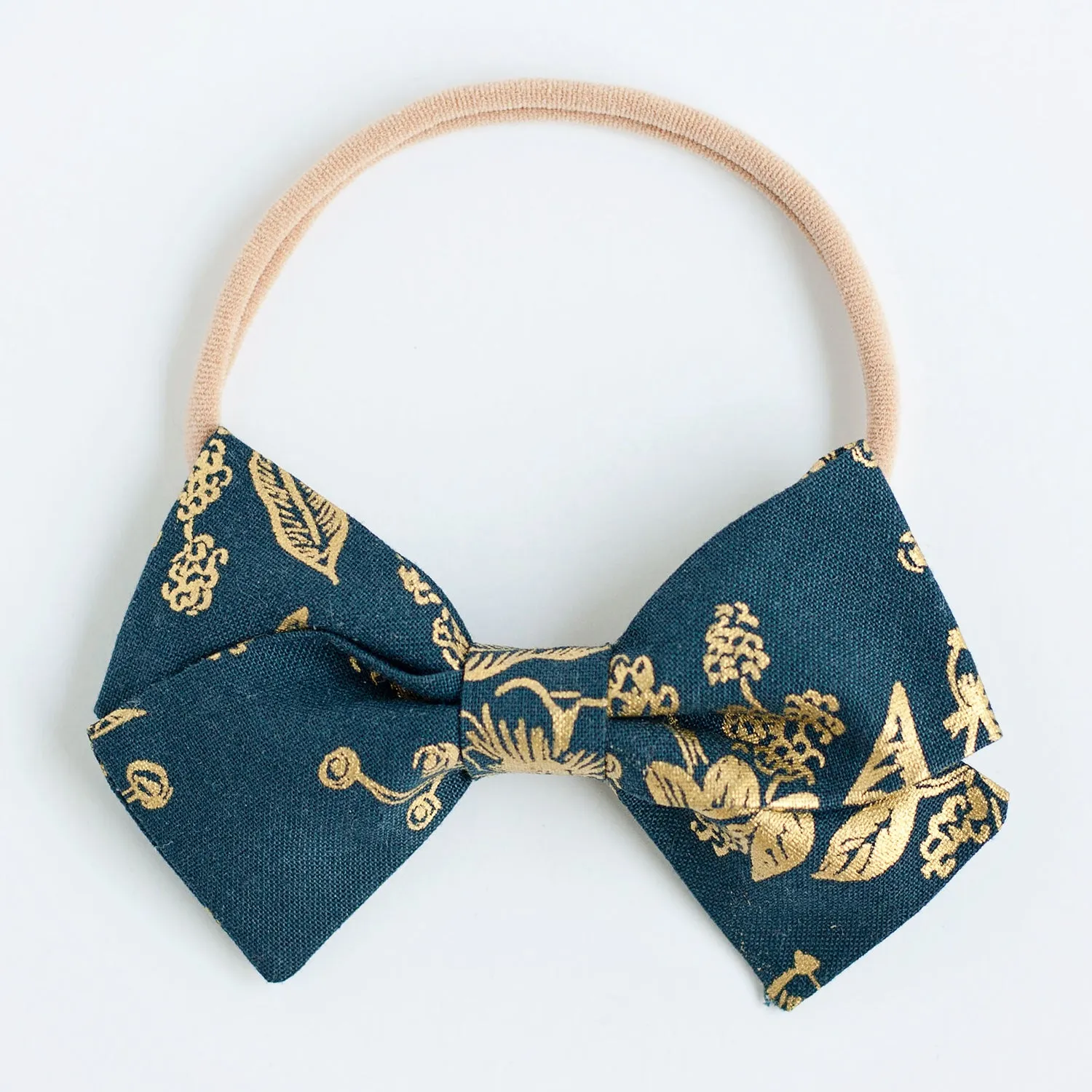 Men's Freestyle Self-Tie Bow Tie / Navy Metallic Toile