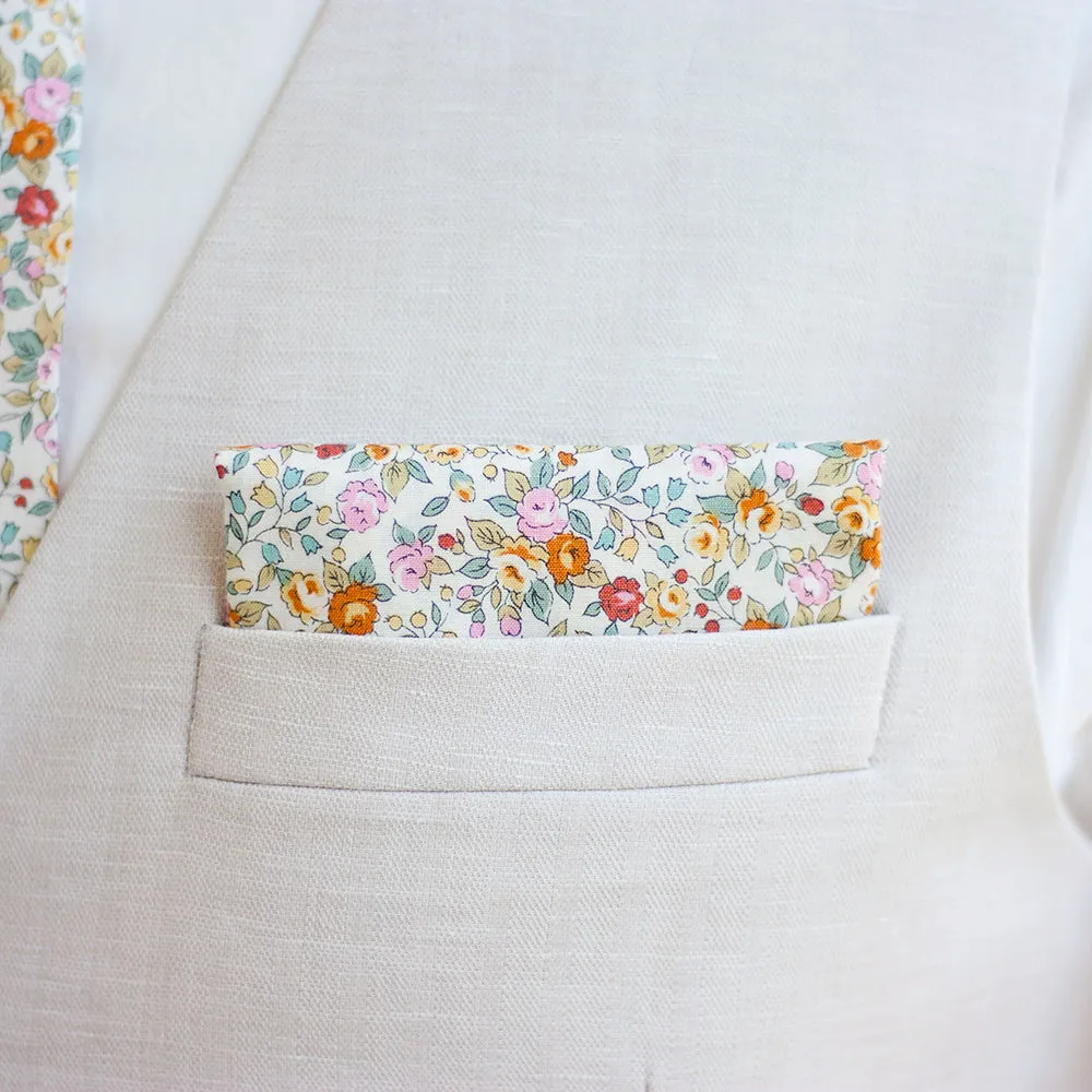 Men's Pocket Square / Blossoms In Yellow